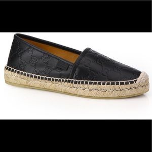 Gucci black leather espadrilles ***AUTHENTIC***